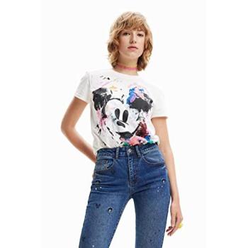 Mickey Mouse Desigual Art Maglietta Bianca M