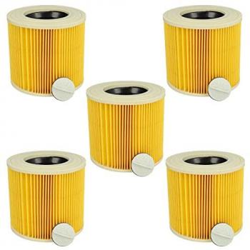 Set di 5 Filtri Gialli per Aspiratore Kärcher MV 3 Premium