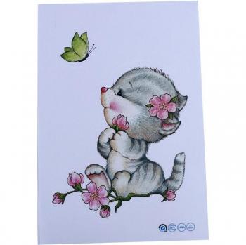 3D Cat Hole Wall Decals