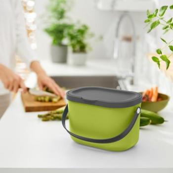 Pattumiera Verde Rotho 3,2 L Oval Lime