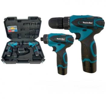 Set Trapano e Avvitatore a Doppia Batteria 18V con Accessori