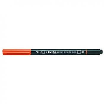 Pennarello a 2 punte aqua brush duo arancio lyra L6520013 4084900661802