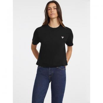 Camiseta Guess BOXY MINI TRIANG TEE-JBLK feminina