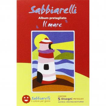 Sabbiarelli Sand-it for Fun - Album Il Mare: 5 Disegni Adesivi da Colorare con la Sabbia