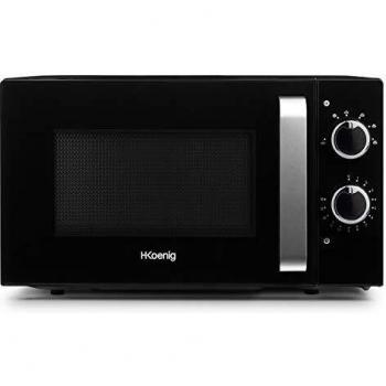 Micro-ondes compact H.Koenig VIO8, 700 W, 20 L, minuterie jusqu'à 30 min, 5 niveaux de puissance de chauffage et de dégivrage, plateau tournant de 24,5 cm