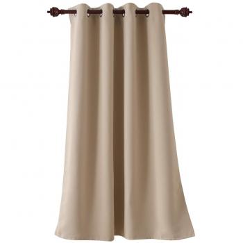Deconovo Tenda Oscurante Termica Isolante con Occhielli 100% Poliestere Crema 140x180 CM Un Pannello