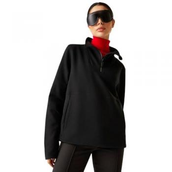Wander One‑Quarter Zip Fleece – Jet Black (Size 16)