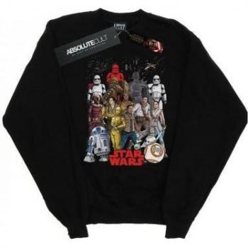 Felpa nera Star Wars per ragazze con collage di personaggi