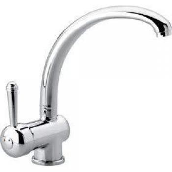 EMMEVI Miscelatore Cucina 4077 Laguna Monocomendo Canna Alta Terra di Francia