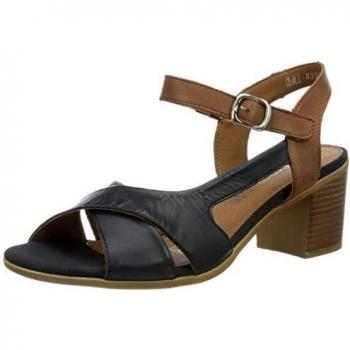 Remonte Damen Sandalen mit Slingback-Riemen in Blau und Muskat, Größe 41 EU
