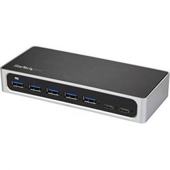 StarTech.com - Hub Concentrador USB 3.0 USB C a 5x USB-A y 2x USB Tipo C de 7 Puertos - 5Gbps - Ladrón USBC Alimentado