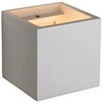 Lucide Lighting Gipsy Modern Square Plaster Wall Light with 1 G9 bulb - White