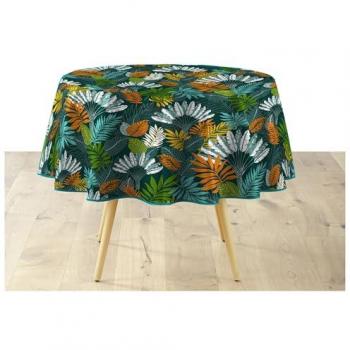 Nappe circulaire PVC Panazio - Imprimé floral - D 160 cm