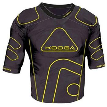KooGa Youth Rugby Padding – Black & Yellow, M