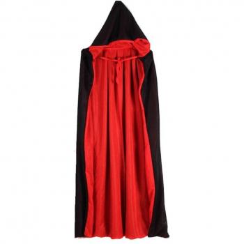 Traje de vampira con capuchón removible y sombrero para Halloween