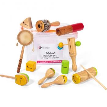 Caja de 10 instrumentos de madera para niños