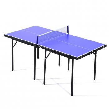 HOMCOM Professional Ping Pong Table with Net - Blue