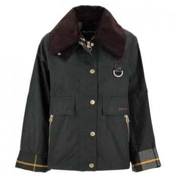 Giubbotto barbour catton wax da donna - verde