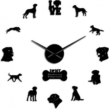 African Lion Hound Wall Clock
