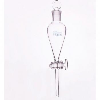 60ml Glass Separatory Funnel with Ground Glass Stopper and Stopcock