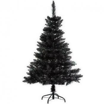 Albero di Natale Artificiale Nero 180 cm