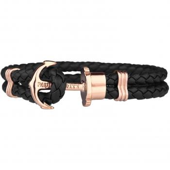 PAUL HEWITT Anker Armband Damen PHREP - Segeltau Armband Frauen, Leder Armband Damen (Braun) mit Anker Schmuck aus IP-Edelstahl (Gold)