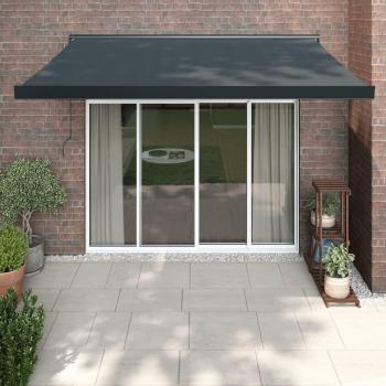 Tente rétractable anthracite 3x2,5 m en tissu et aluminium