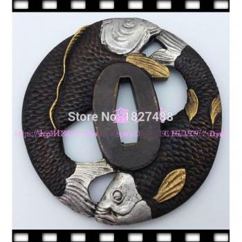 Katana Japonesa de Cobre con Tsuba Doble Pez