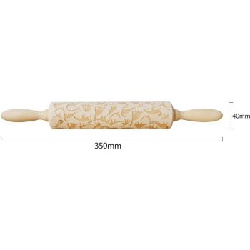 Easter Engraved Wood Rolling Pin for Baking