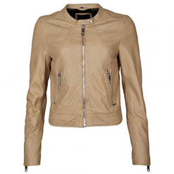 Beige Lammlederjacke MAZE