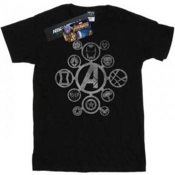 T-shirt bawełnowy Marvel Avengers Infinity War dla dziewczyn z metalowymi detalami
