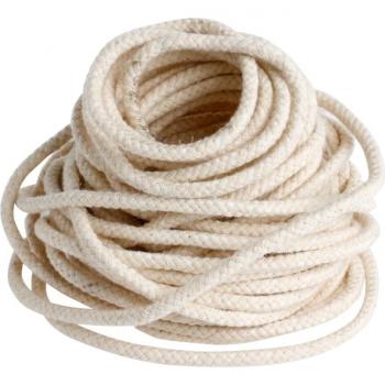 33 ft Braided Cotton Core Wick for Oil Lamps 4mm