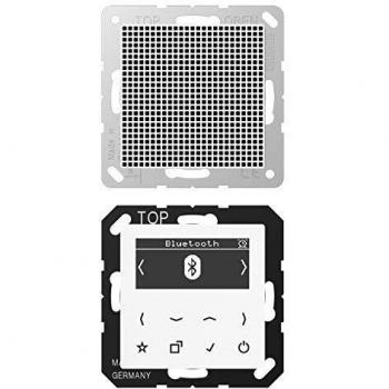 JUNG Smart Radio DABA1BTWW DAB+ m. Bluetooth-Set Mono (DAB+, UKW, Bluetooth), Radio, Weiss