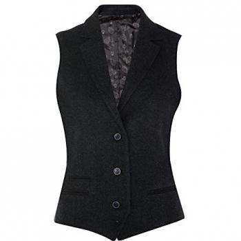 Tweed Herringbone Waistcoat, 1920s Style – Navy – Size 14 (UK)