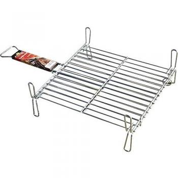 Parrilla Doble Zincada Plata 45x45x16.5 cm