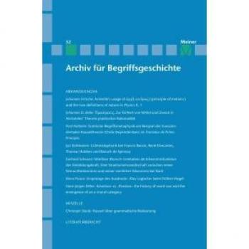 Archiv für Begriffsgeschichte. Band 52