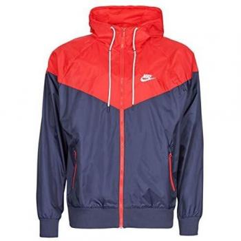 Nike M NSW He WR Jkt HD, Jacket, Men's, Midnight Navy/University Red/Midnight Navy/