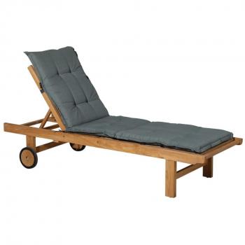 Coussin de bain de soleil Basic 195 x 55 cm coton/polyester gris