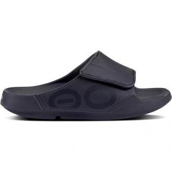 OOFOS OOahh Sport Flex Recovery Shoe in Black Matt, Size 42