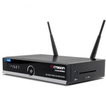 Octagon SF8008 V3 Supreme UHD 4K Combo-Receiver DVB-S2X MS & DVB-C/T2, E2, M.2, Dual-Wi mit 4 TB SSD