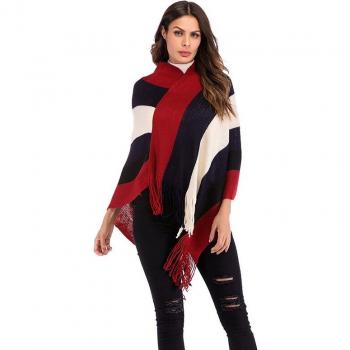 Otoño Estilo: Poncho Tejido para Mujeres