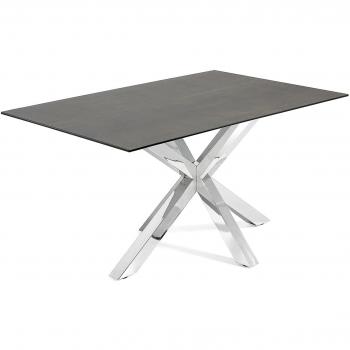 Mesa de comedor Kave Home Argo 160x90 en porcelánico Iron Moss