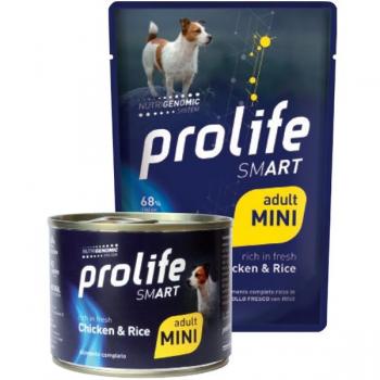 Prolife Smart Pollo e Riso Cibo Umido per Cani Adulti Taglia Mini Lattina 200g