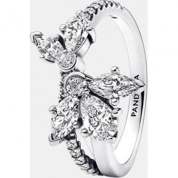 Anillo Pandora Timeless Herbario Brillante Asimétrico de plata y circonitas