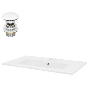 Lavabo Encastré ML-Design 81x16,5x46 cm Céramique