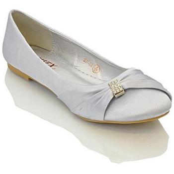Silver Radiant Bride's Gabriella Flat Pump