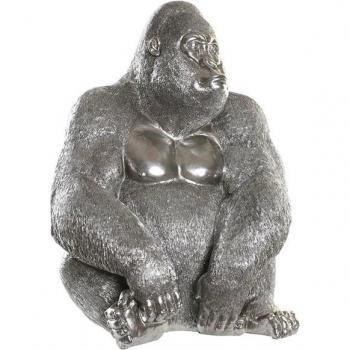 Gorilla Decorativo in Argento DKD Home 46x40x61 cm