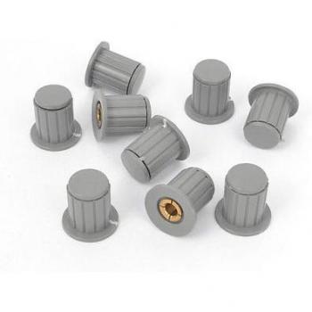 Gray Potentiometer Rotary Switch Knobs 10 Pack