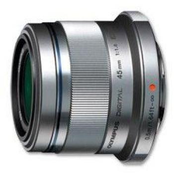 Obiettivo Olympus M.ZUIKO DIGITAL 45mm f/1.8 Standard per macchine fotografiche Olympus PEN con colore Argento