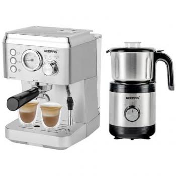15 Bar Espresso Cappuccino Coffee Machine & 450W Coffee Spice Grinder Set